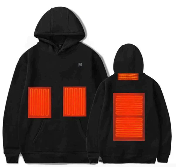 Unisex Hoodie med Justerbar Värmefunktion och Fickor 2