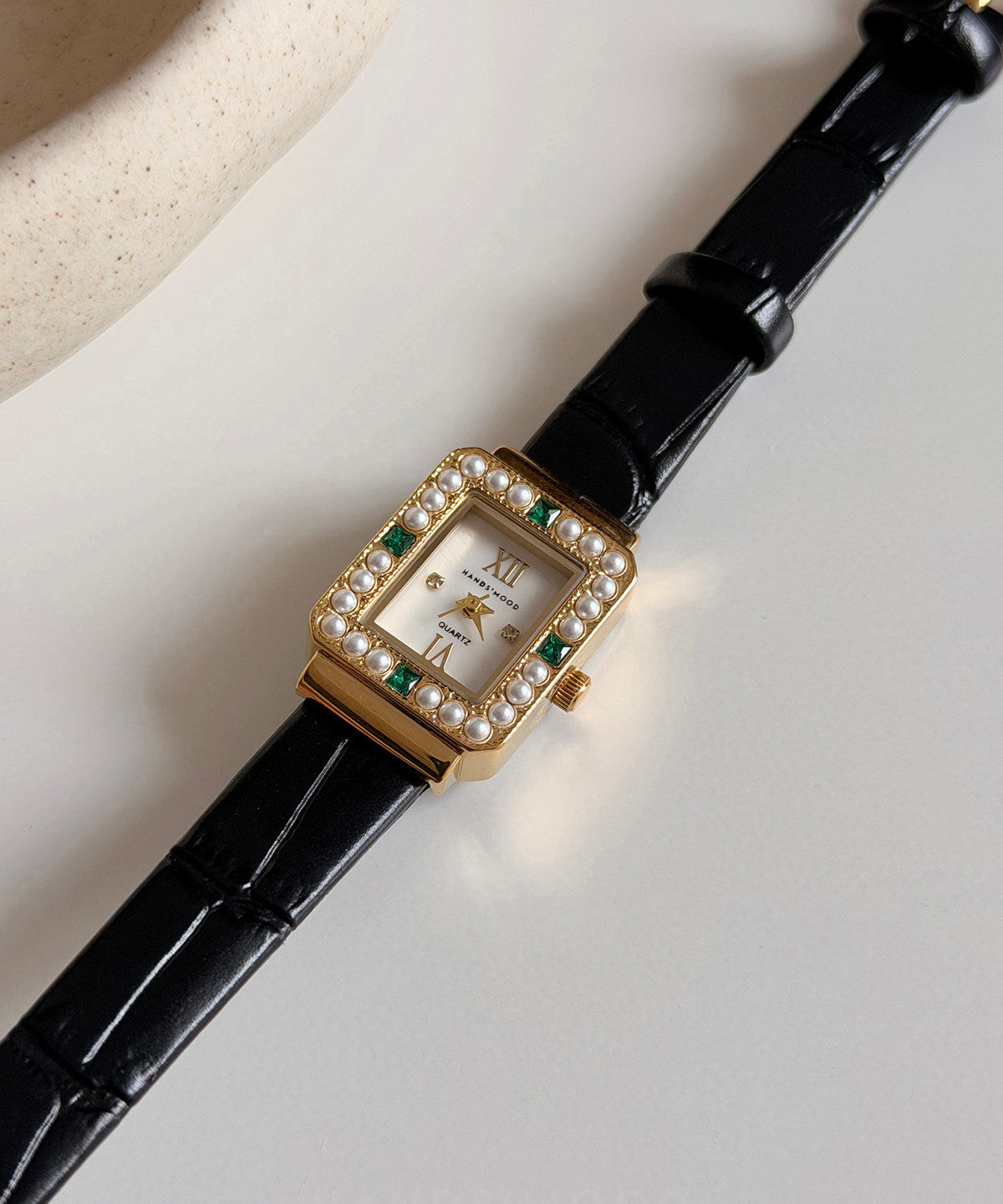Unisex Klocka med Zircon Shell och Quartz-urverk 4