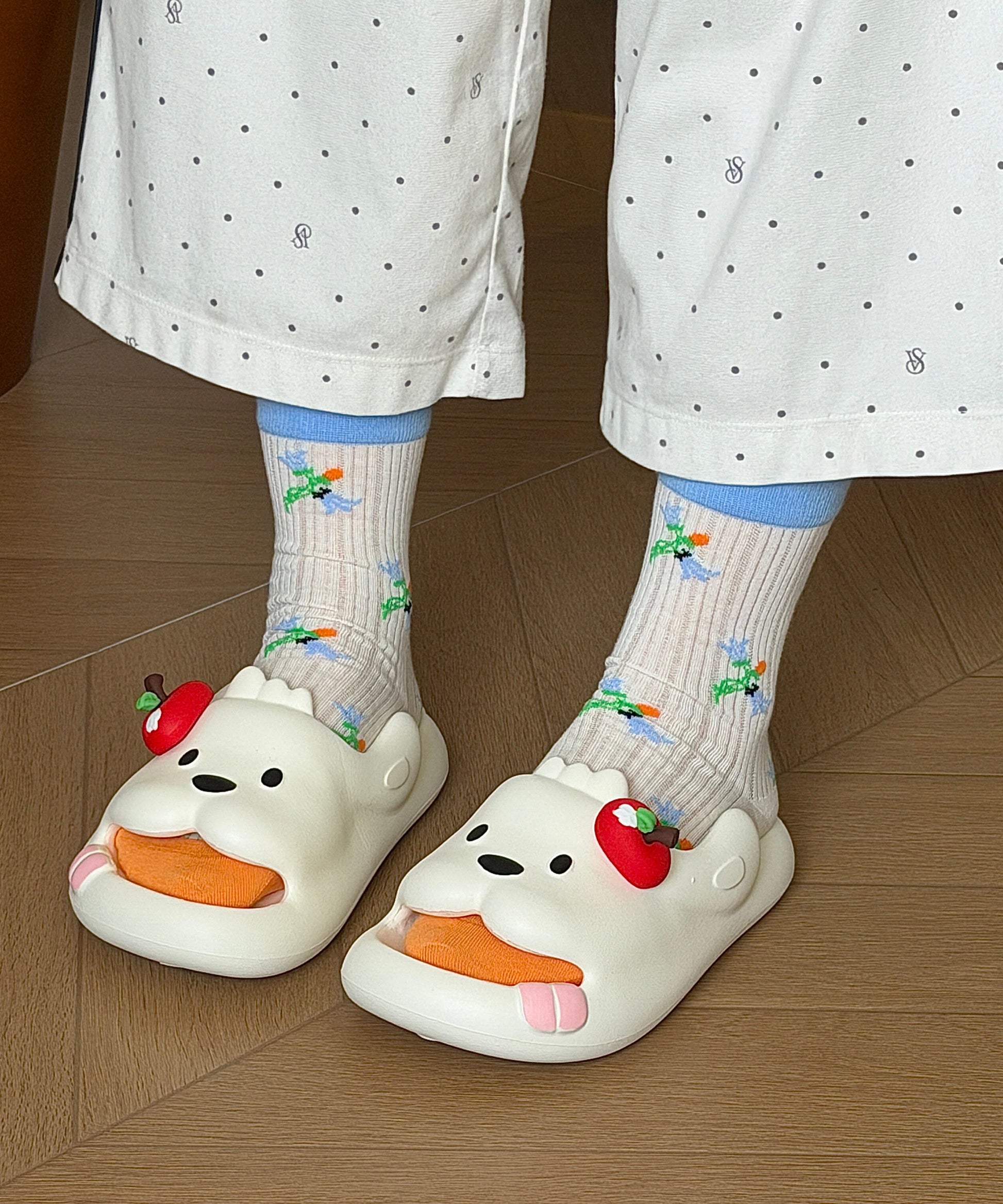 Unisex Mid Calf-strumpor Jacquard Lätta 2