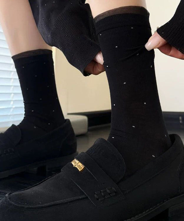 Unisex Mid Calf Strumpor med Prickmönster 2