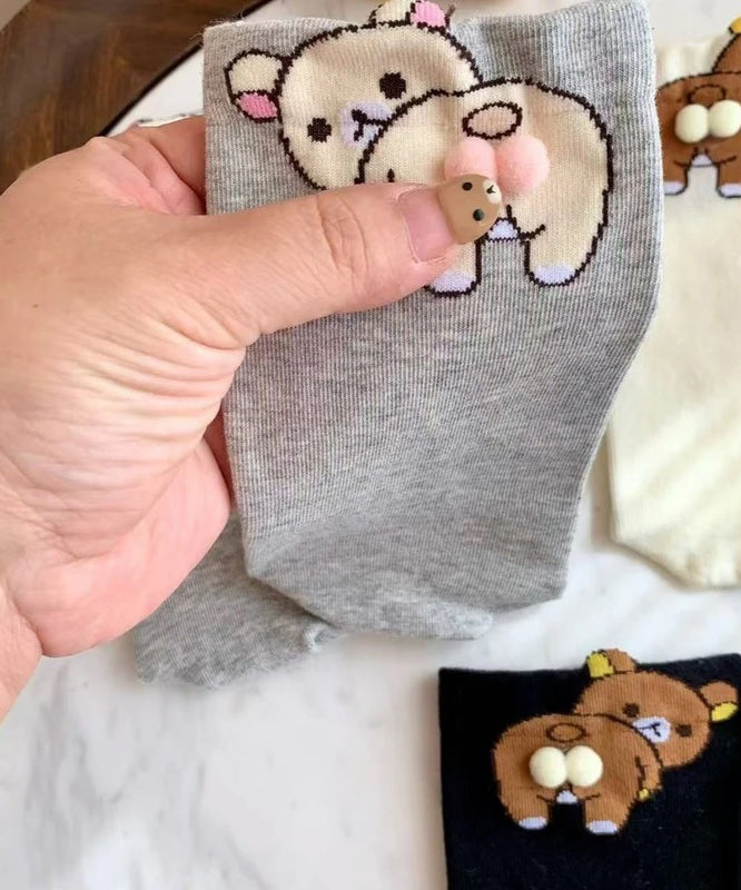 Unisex Mid Calf Strumpor med Tecknat Motiv 1