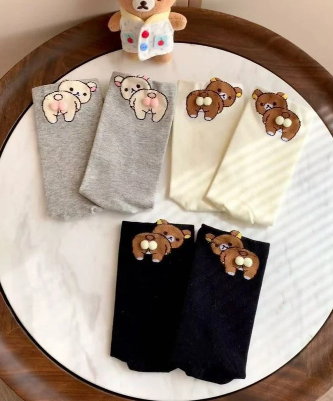 Unisex Mid Calf Strumpor med Tecknat Motiv 2