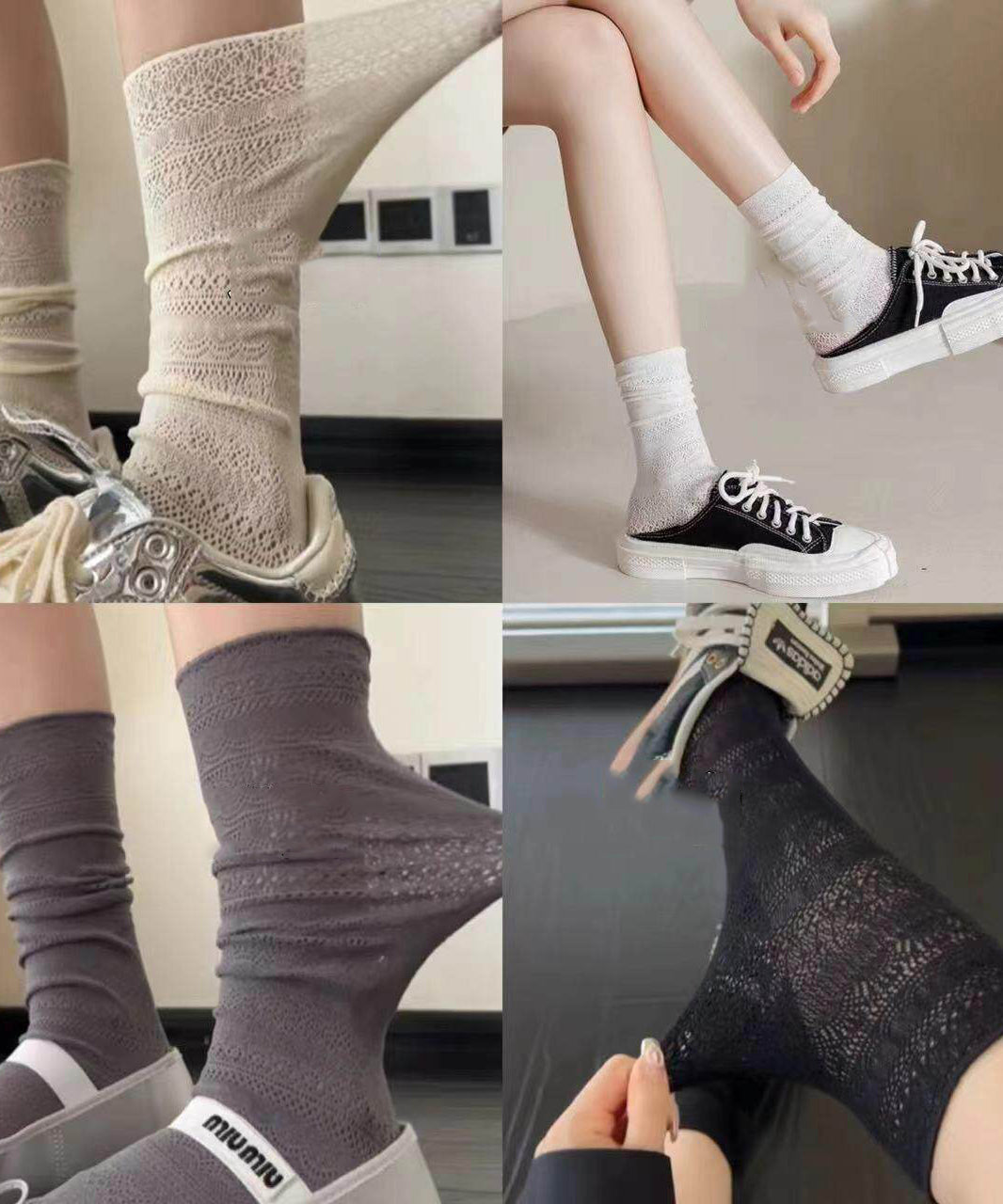 Unisex Mid Tube Strumpor Mesh Design 4