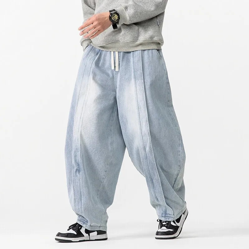 Unisex Oversized Jeans med Dragsko 1