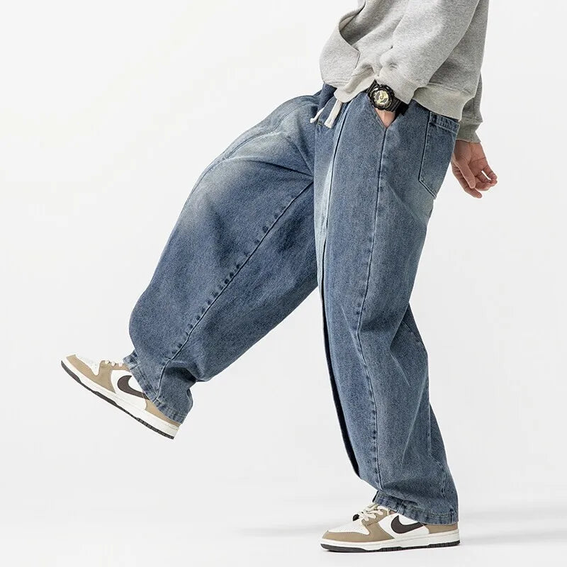 Unisex Oversized Jeans med Dragsko 3
