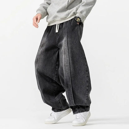 Unisex Oversized Jeans med Dragsko 4