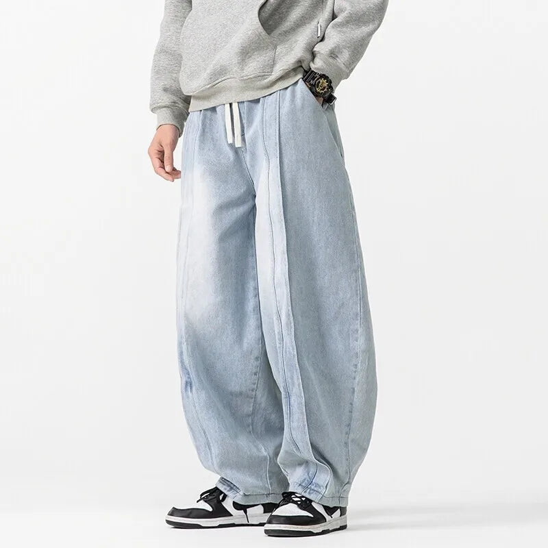 Unisex Oversized Jeans med Dragsko 6