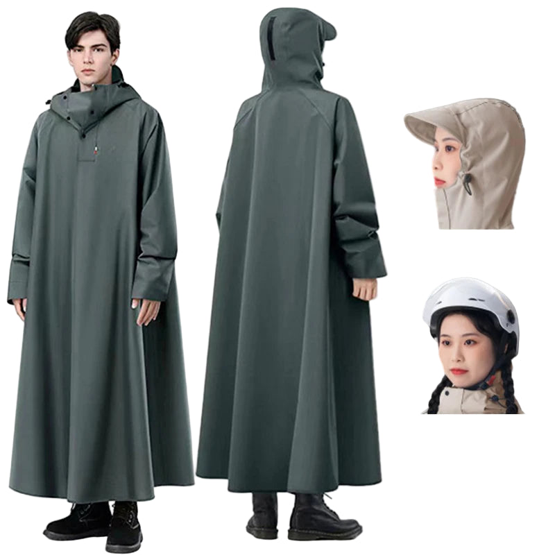 Unisex Regnponcho Lång Oxford Vattentät Regnrock 0