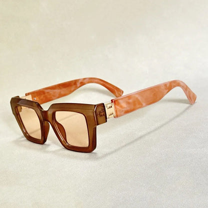 Unisex Retro Solglasögon Fyrkantig Design med UV-Skydd 3