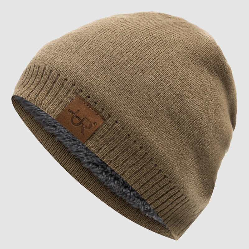 Unisex Ribbstickad Mössa med Fleecefoder 1