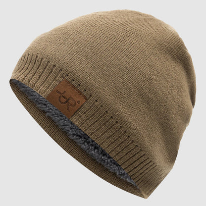 Unisex Ribbstickad Mössa med Fleecefoder 1
