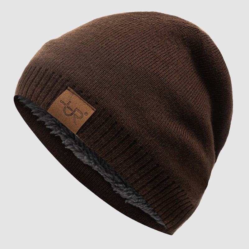 Unisex Ribbstickad Mössa med Fleecefoder 2