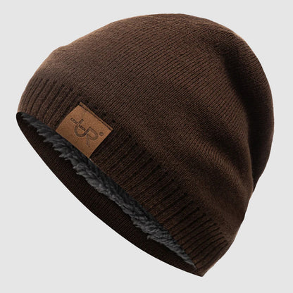 Unisex Ribbstickad Mössa med Fleecefoder 2