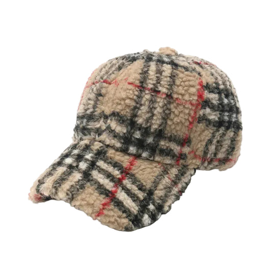 Unisex Sherpa Fodrad Keps med Rutmönster 0