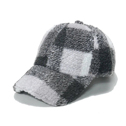 Unisex Sherpa Fodrad Keps med Rutmönster 1