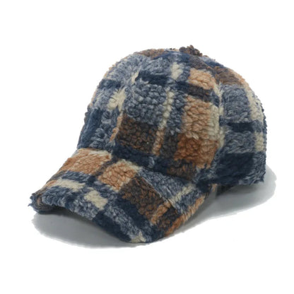 Unisex Sherpa Fodrad Keps med Rutmönster 4