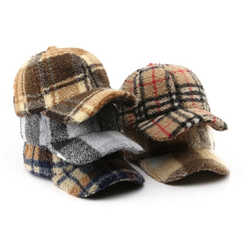Unisex Sherpa Fodrad Keps med Rutmönster 7