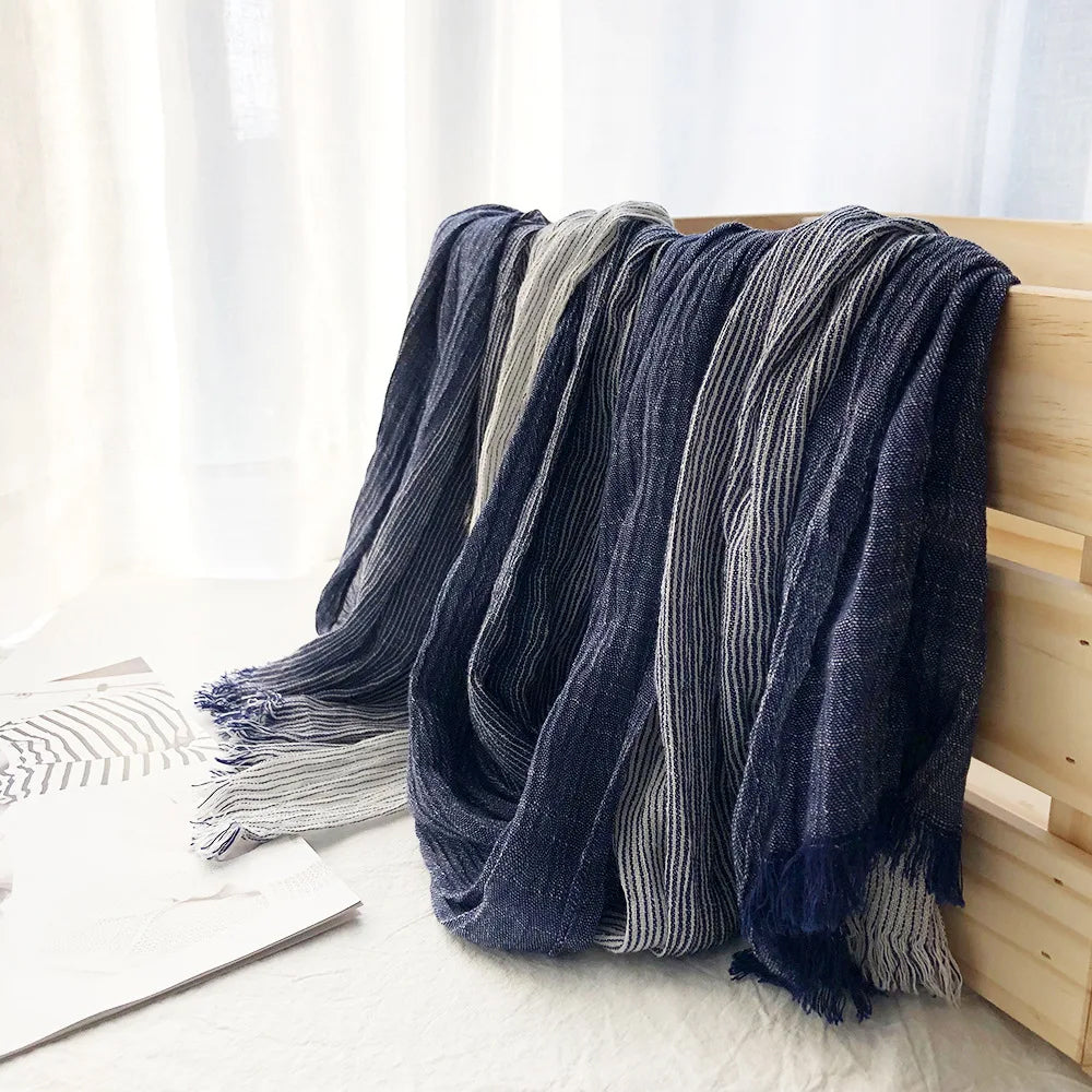 Unisex Sjal Randig Design Mångsidig Halsduk 6