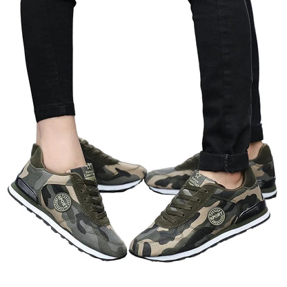 Unisex Sneakers i Kamouflagedesign Sportig Stil 0