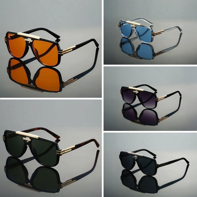 Unisex Solglasögon Geometrisk Ram med Livfulla Linser 5