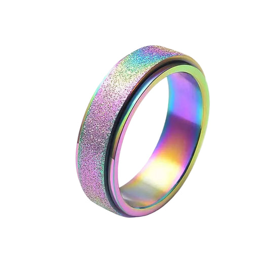 Unisex Spinner Ring Modern Design 0