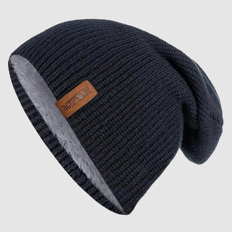 Unisex Stickad Mössa med Fleecefoder 1