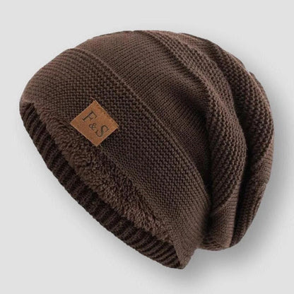 Unisex Stickad Mössa med Fleecefoder 3