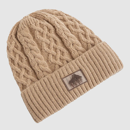 Unisex Stickad Mössa med Vikbar Mudd 5