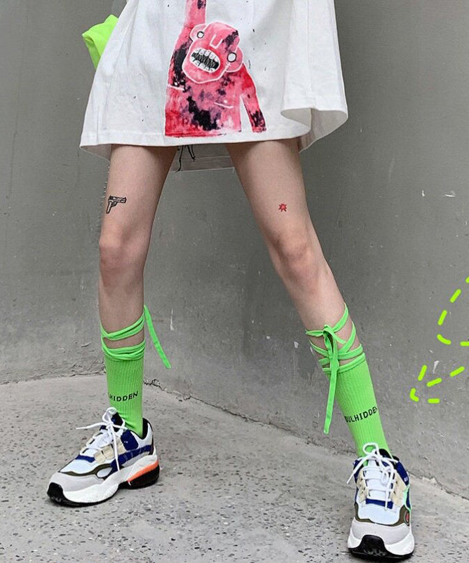 Unisex Street Style Sommarstrumpor med Korsremmar 2