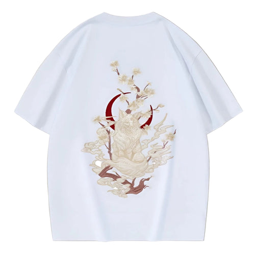 Unisex T-shirt med broderad Sakura-design 0