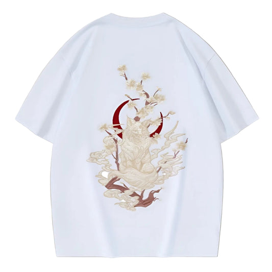 Unisex T-shirt med broderad Sakura-design 0