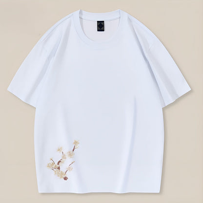 Unisex T-shirt med broderad Sakura-design 1