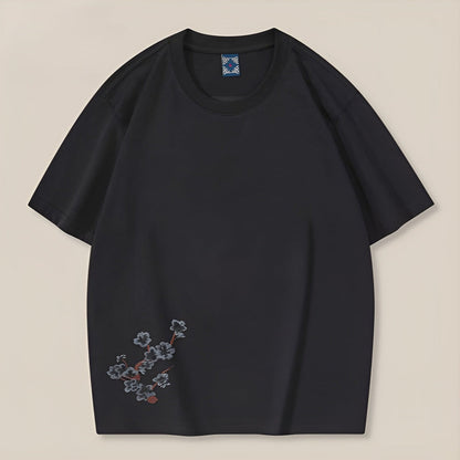 Unisex T-shirt med broderad Sakura-design 3