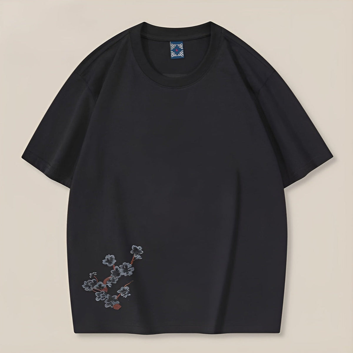 Unisex T-shirt med broderad Sakura-design 3