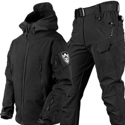 Unisex Vindtät Utomhusjacka och Byxor Set 0