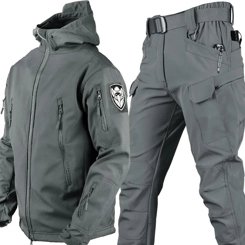 Unisex Vindtät Utomhusjacka och Byxor Set 1