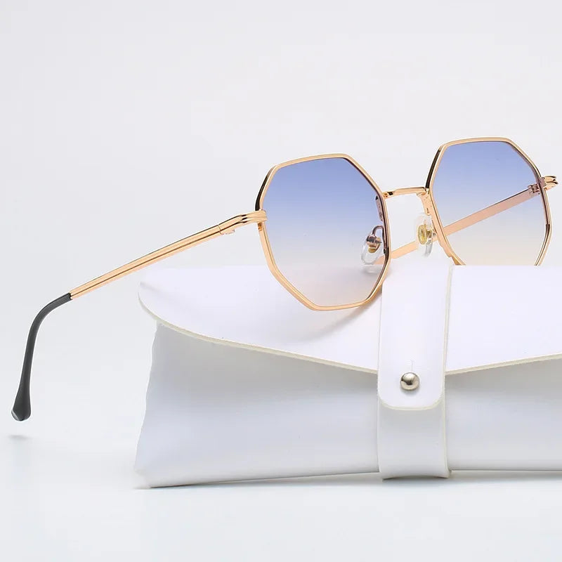 Unisex Vintage Solglasögon 70-tals Stil Polygonform 2