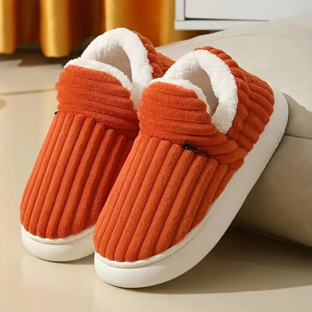 Unisex tofflor Mjuka plysch Halkfria Ergonomiska Design 9