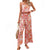 Dam Jumpsuit Blommig Vintage Ärmlös Polyester 3
