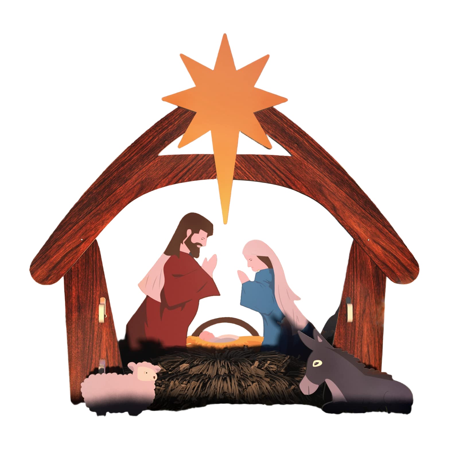 Utomhus Julkrubba Dekoration 2