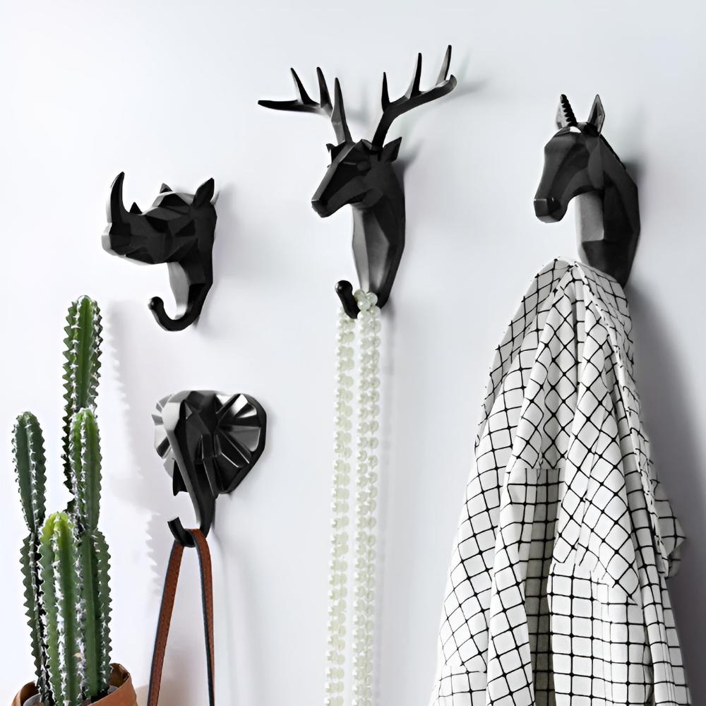 Väggkrok med Geometriskt Djurhuvud Modern Design 1