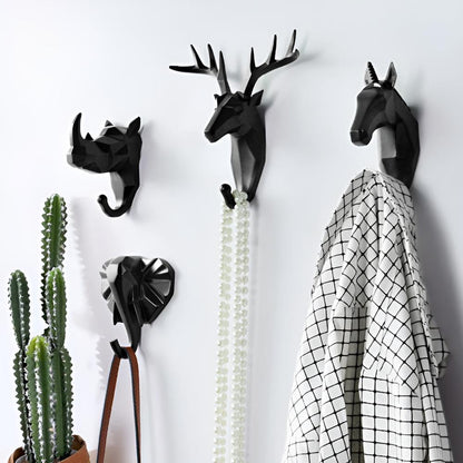 Väggkrok med Geometriskt Djurhuvud Modern Design 1