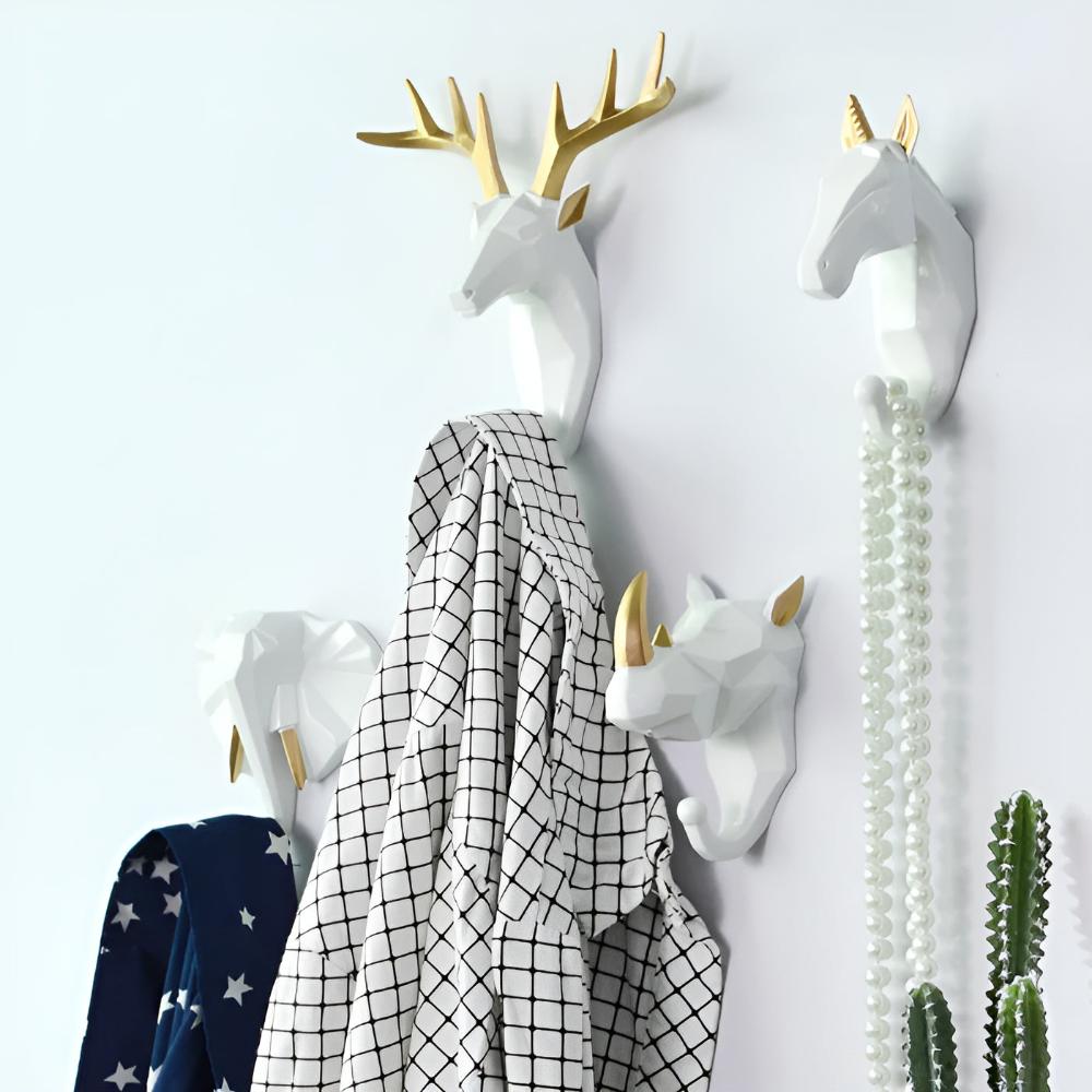 Väggkrok med Geometriskt Djurhuvud Modern Design 2