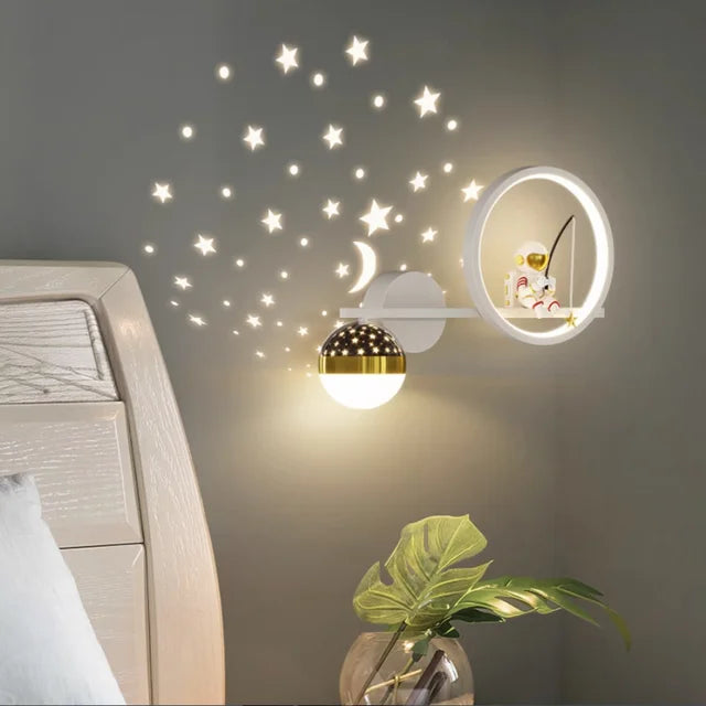 Vägglampa Barn Rymdtema LED Dimbart Inomhus 1
