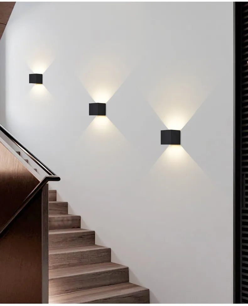 Vägglampa med Rörelsesensor i Modern Kubdesign 3
