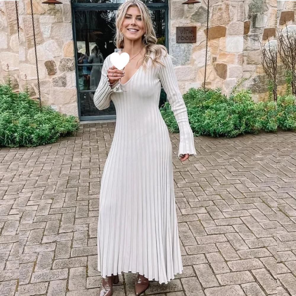 Variant image for Långklänning Dam Tidlös Design Bomull för Fest och Vardag-1