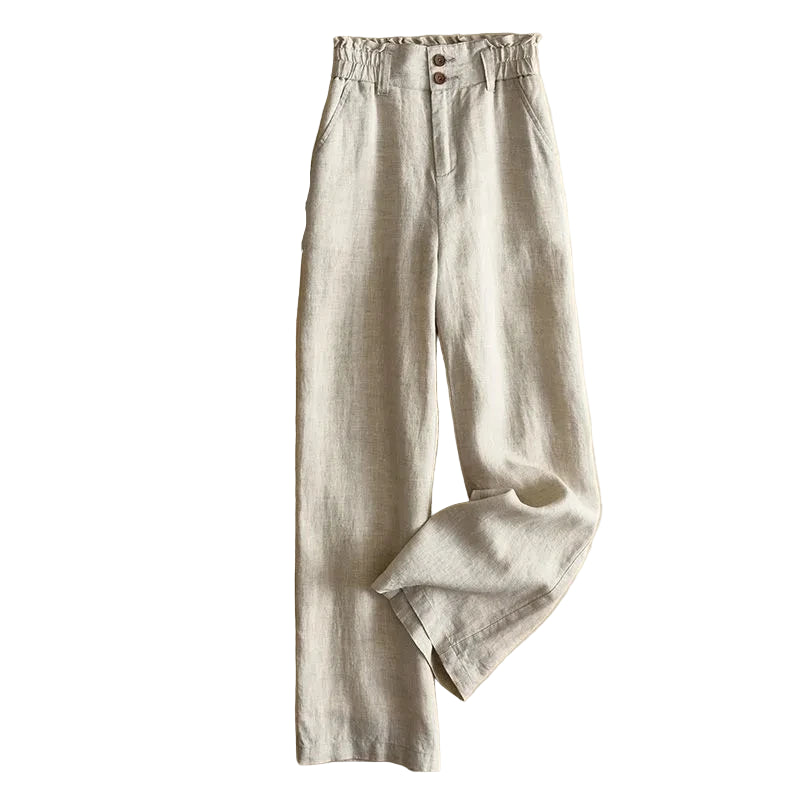 Vida Byxor Dam Hög Midja Elastisk Mjuk Material 0