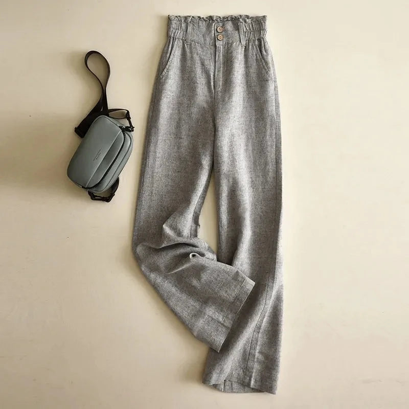 Vida Byxor Dam Hög Midja Elastisk Mjuk Material 2