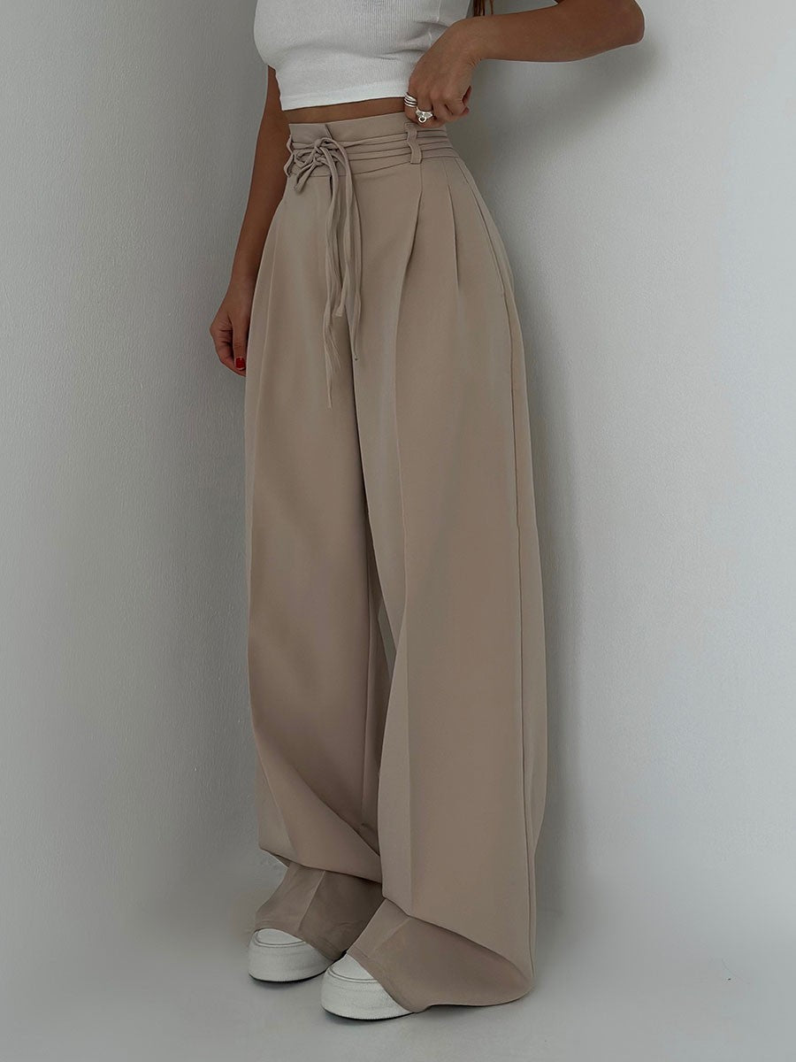 Vida Byxor Dam Hög Midja Mjukt Material Elegant Passform 1
