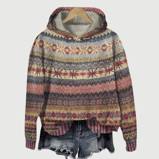 Lång Hoodie Dam Trendig Fleece Mjuk Bomull 1